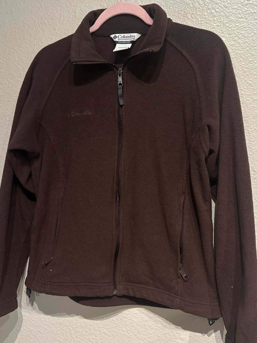 Columbia Full Zip Fleece Jacket Women's Fleece Full-Zip Jacket Brown Medium